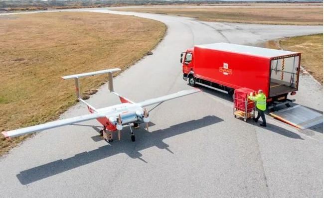 英国皇家邮政试用无人机向偏远岛屿投递邮件